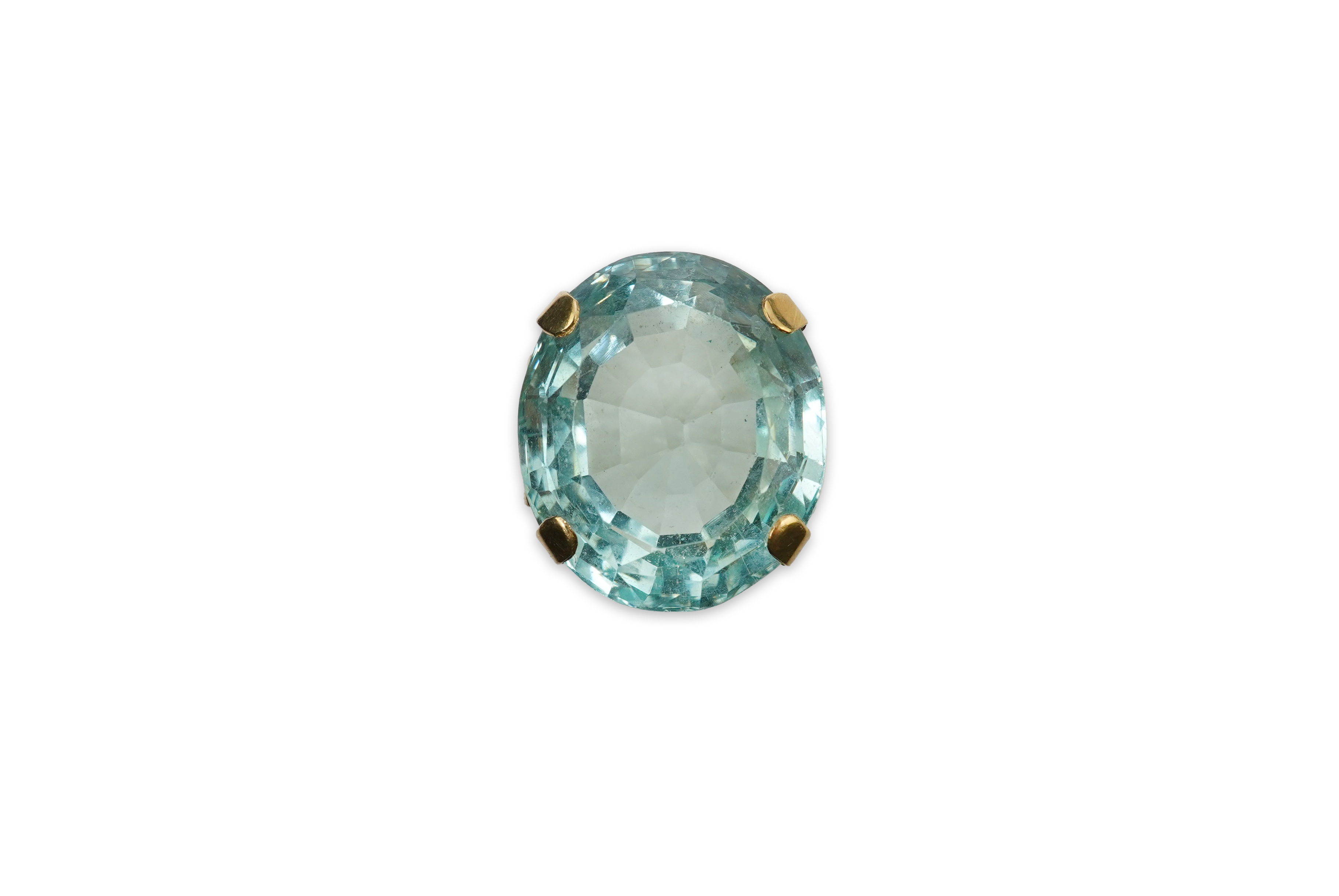 An aquamarine ring, mid 20th century